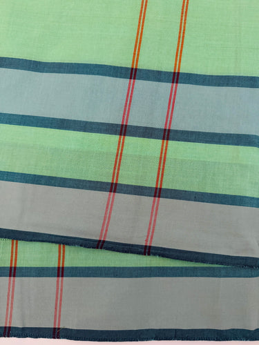 ShopNaya Exclusive | Handwoven | Pure Cotton Saree | Jamdani Weave | No Blouse | Light Lime Green | No Zari | Ships from California